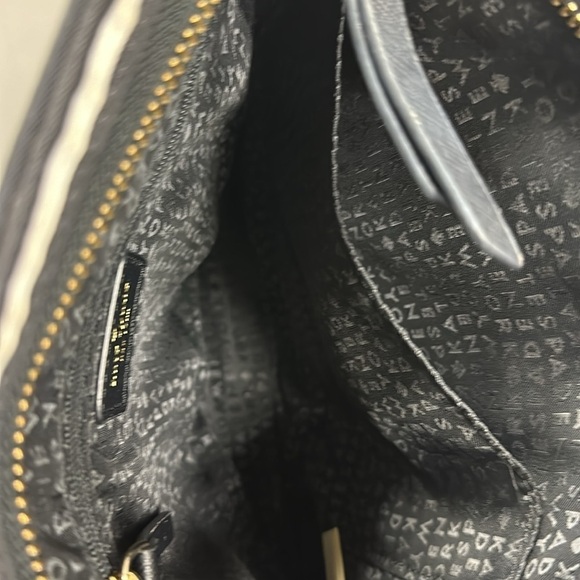 Kate Spade NY Striped Nylon Crossbody Black & White Preppy Academia Classic Chic - Picture 10 of 12